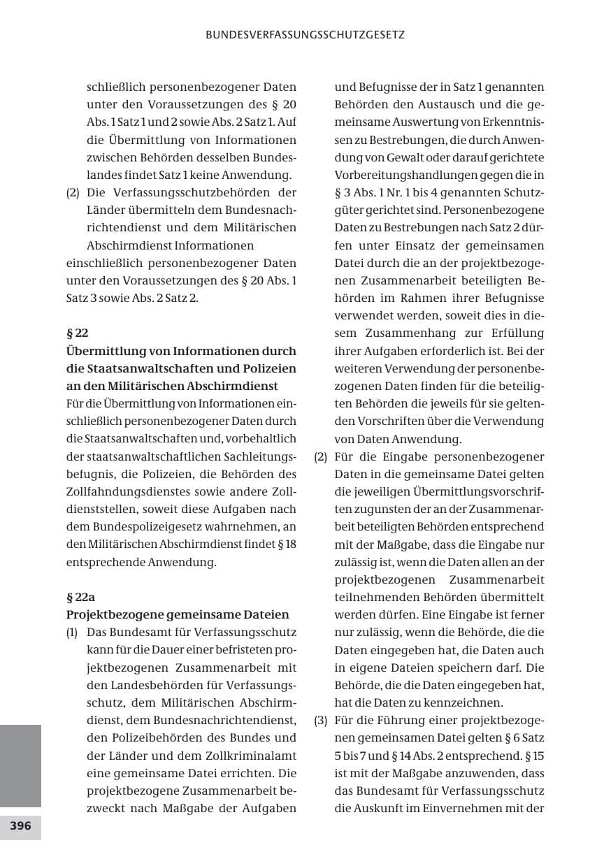 Seite 396 des Verfassungsschutzbericht 2009 Bund