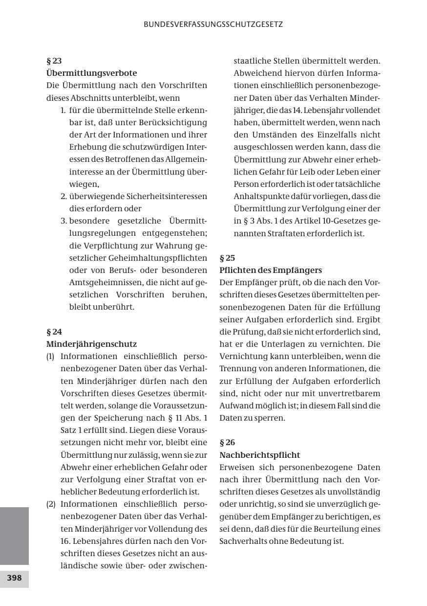 Seite 398 des Verfassungsschutzbericht 2009 Bund