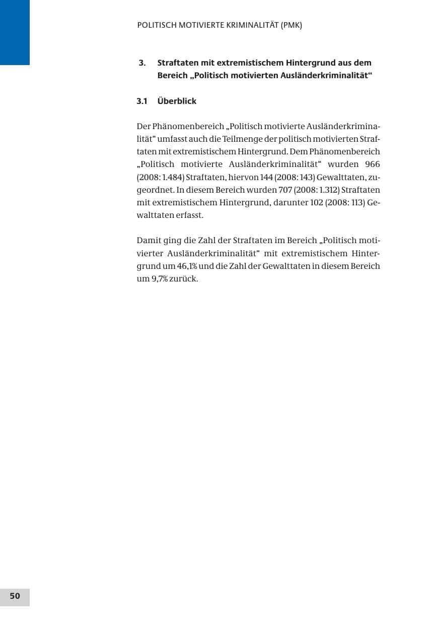 Seite 50 des Verfassungsschutzbericht 2009 Bund