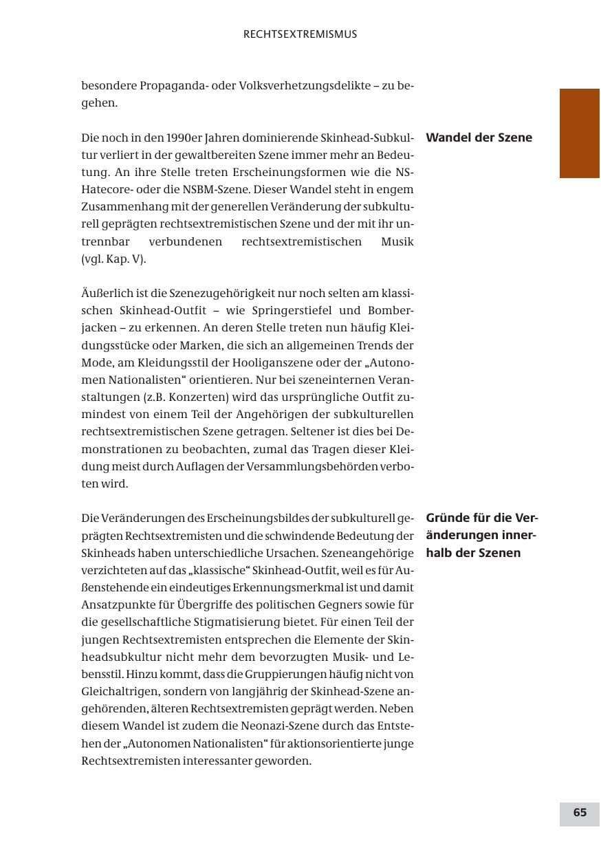 Seite 65 des Verfassungsschutzbericht 2009 Bund