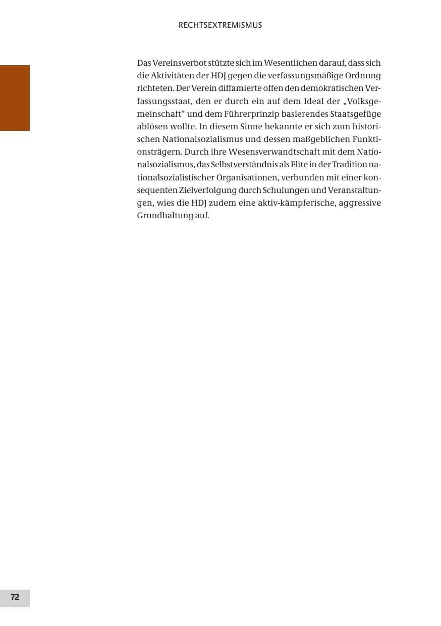 Seite 72 des Verfassungsschutzbericht 2009 Bund