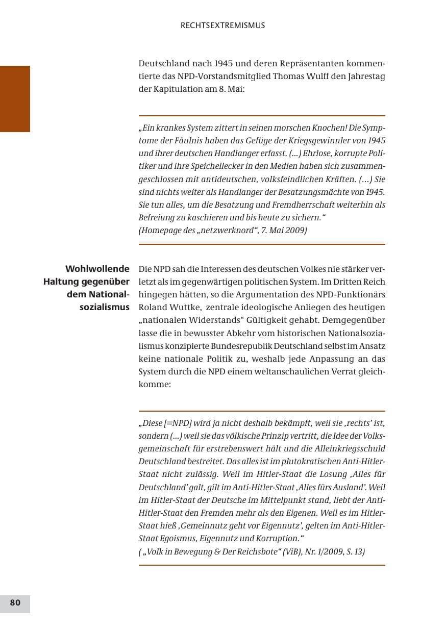 Seite 80 des Verfassungsschutzbericht 2009 Bund