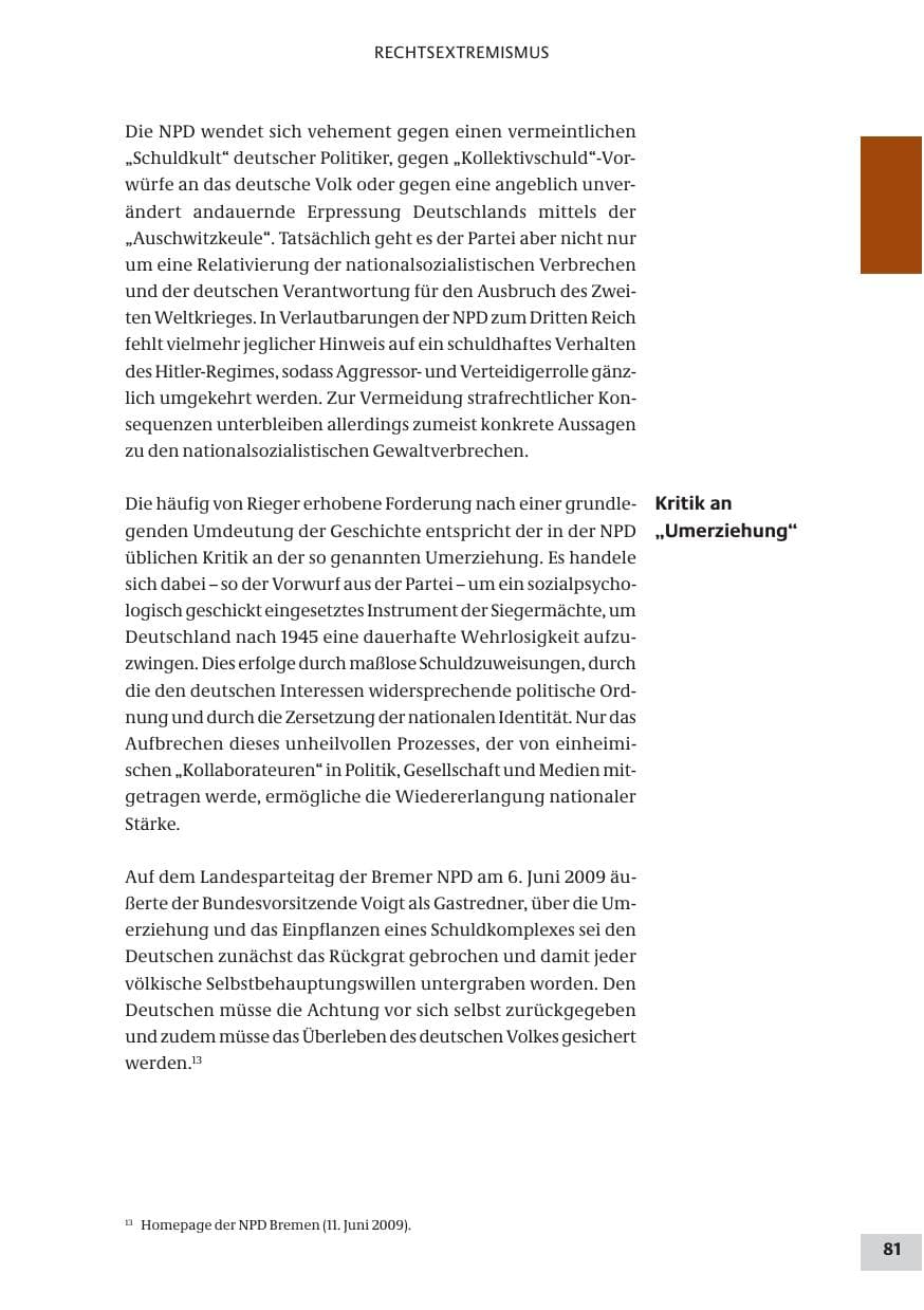 Seite 81 des Verfassungsschutzbericht 2009 Bund