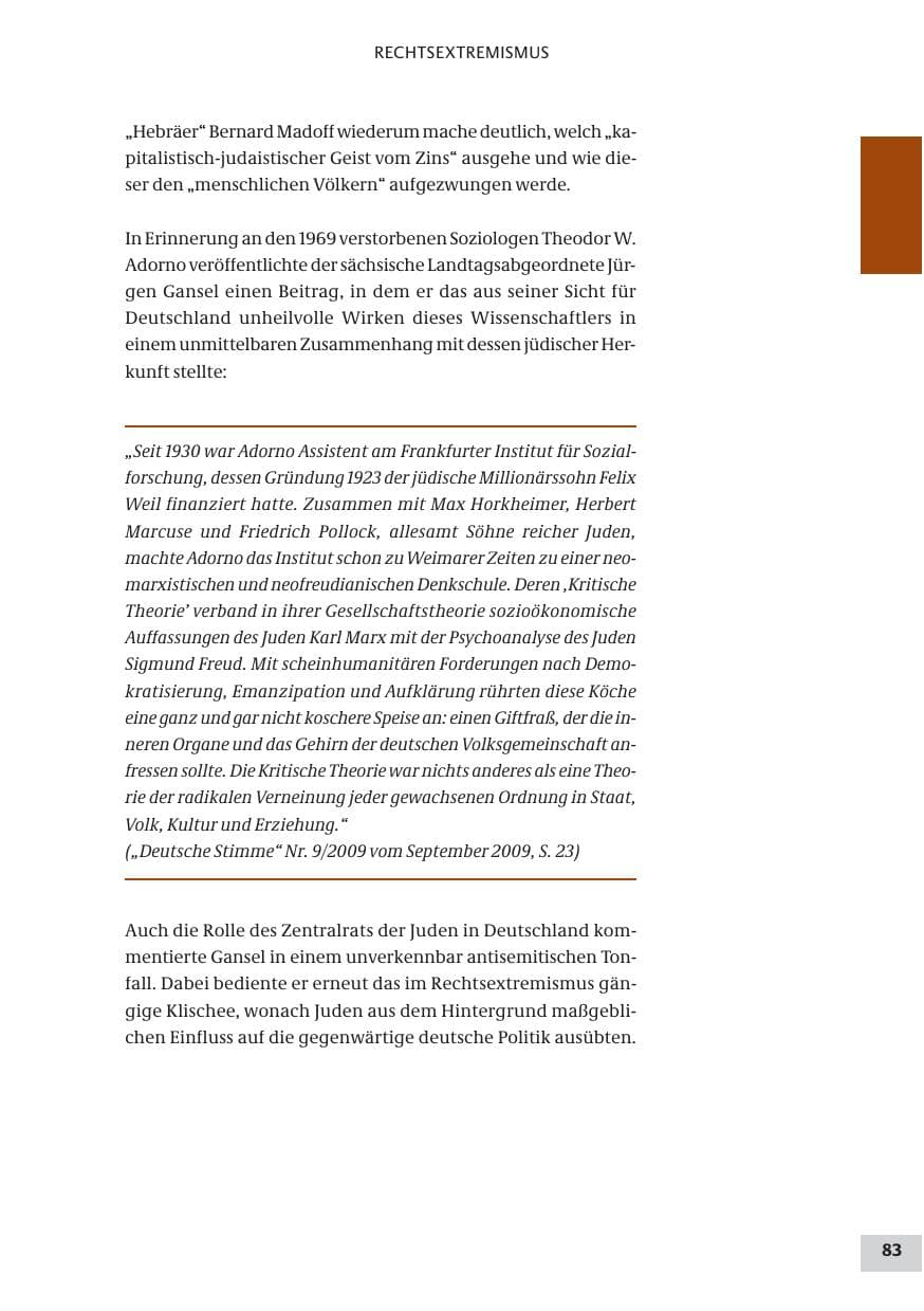 Seite 83 des Verfassungsschutzbericht 2009 Bund