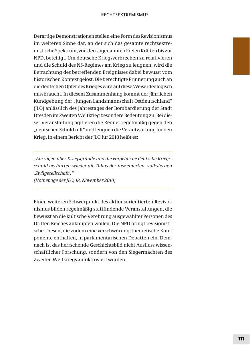 Seite 111 des Verfassungsschutzbericht 2010 Bund