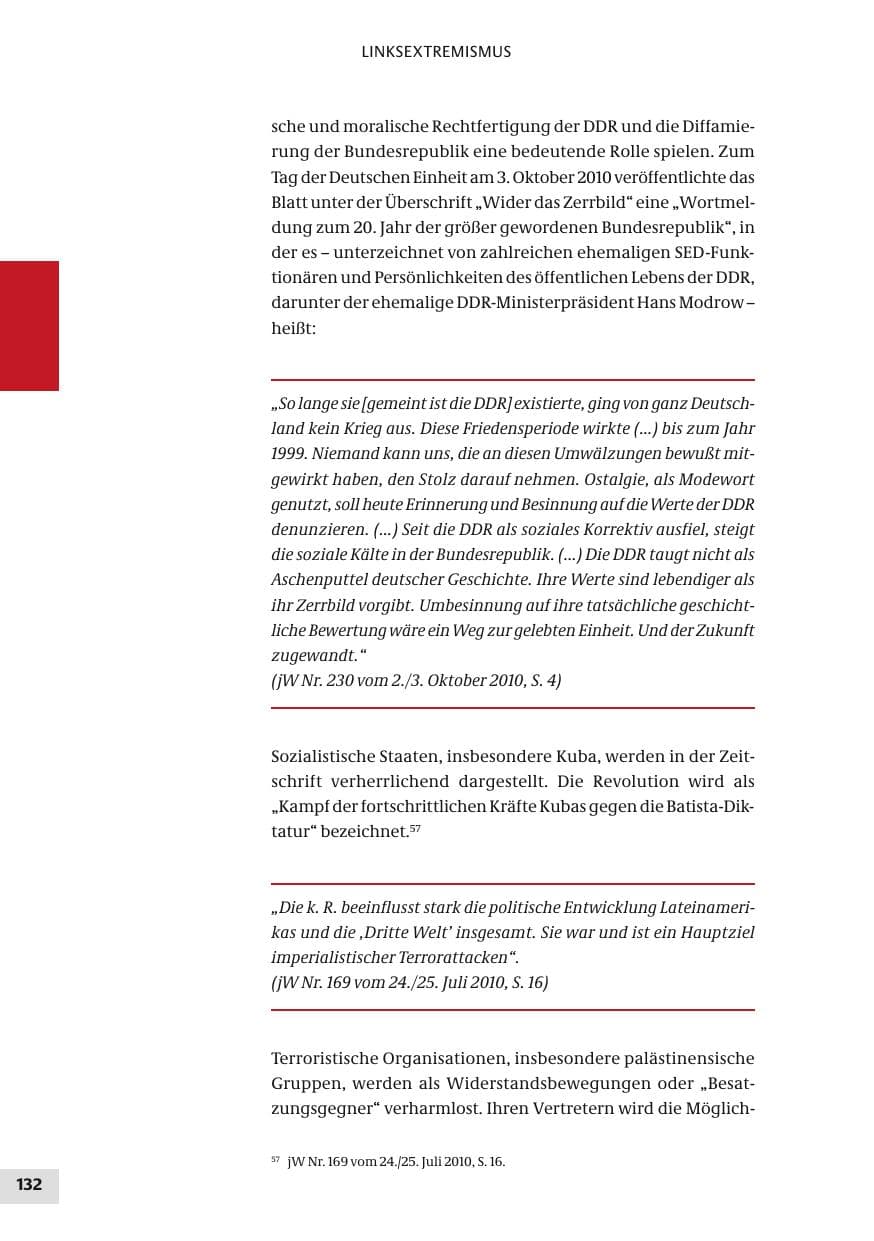 Seite 132 des Verfassungsschutzbericht 2010 Bund
