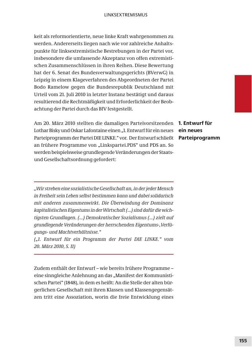 Seite 155 des Verfassungsschutzbericht 2010 Bund
