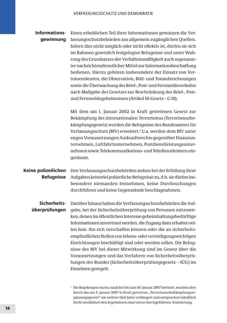 Seite 18 des Verfassungsschutzbericht 2010 Bund