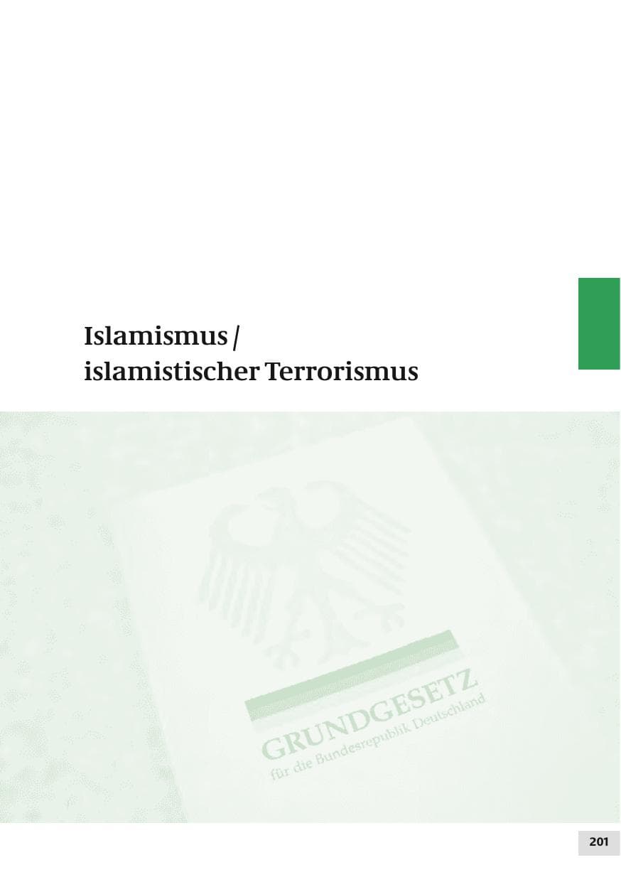 Seite 201 des Verfassungsschutzbericht 2010 Bund