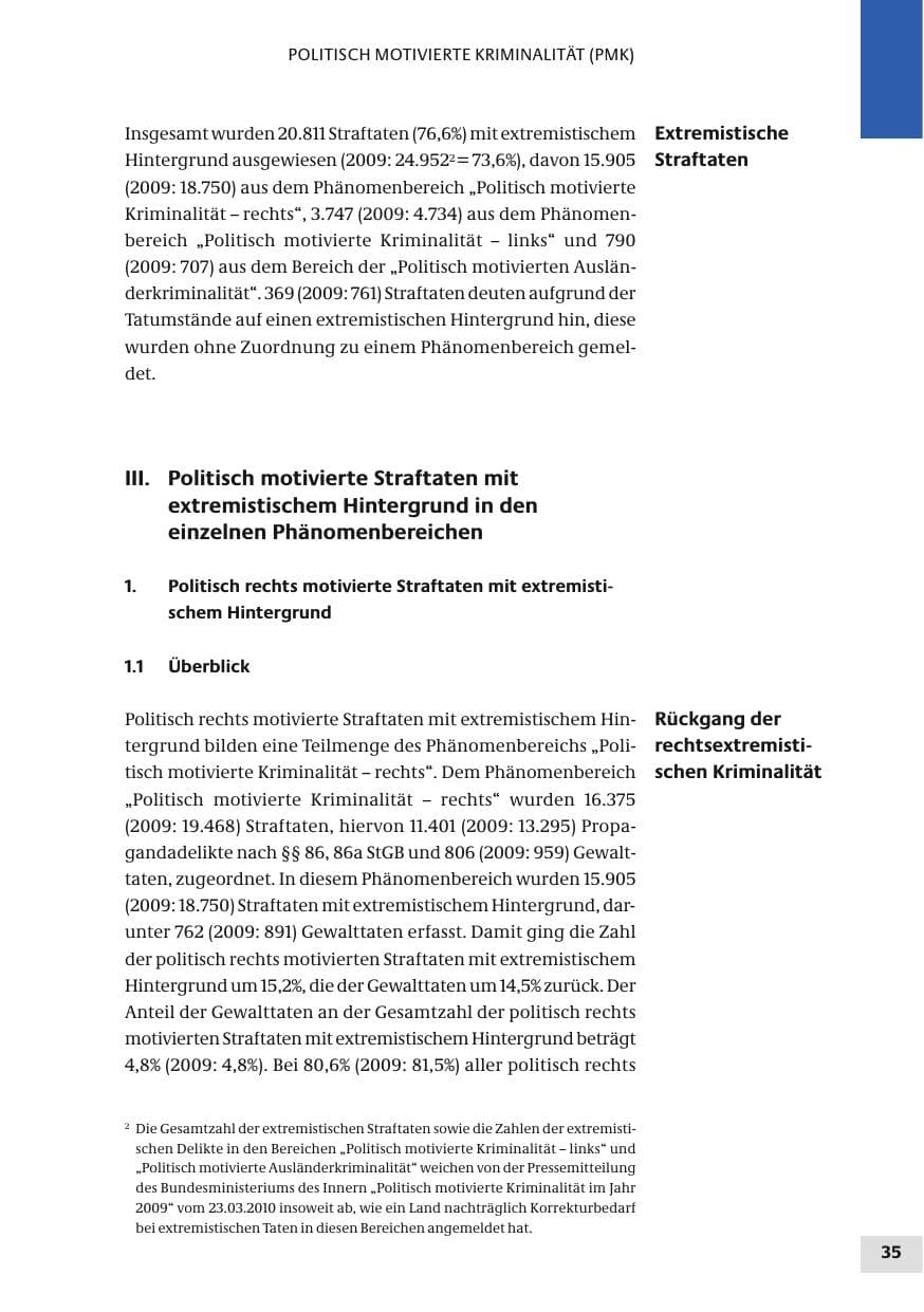 Seite 35 des Verfassungsschutzbericht 2010 Bund