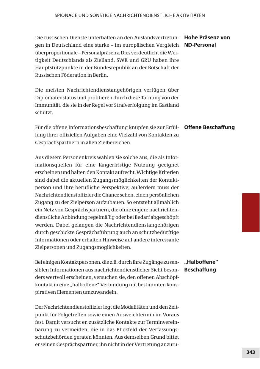 Seite 343 des Verfassungsschutzbericht 2010 Bund