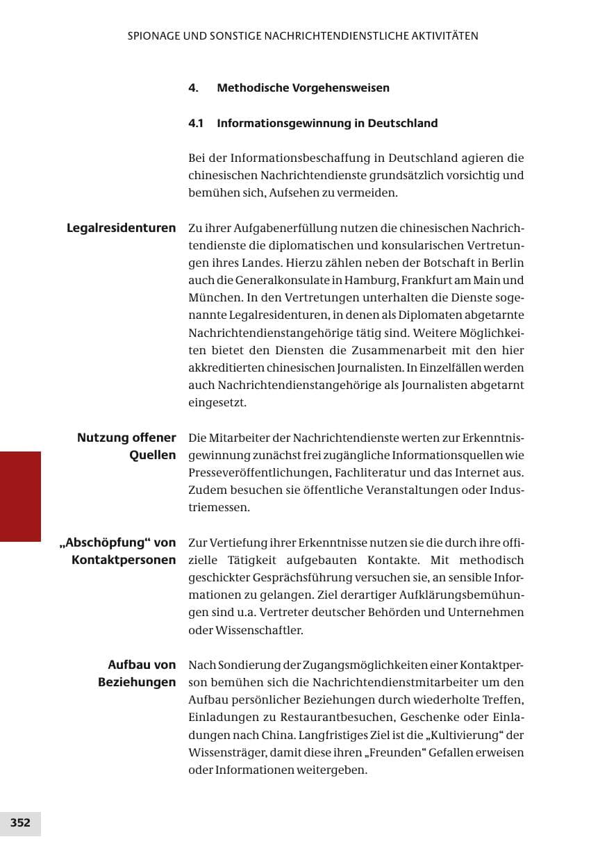 Seite 352 des Verfassungsschutzbericht 2010 Bund