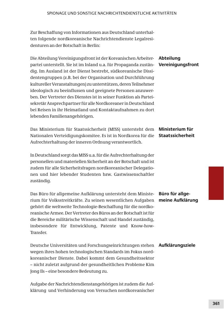 Seite 361 des Verfassungsschutzbericht 2010 Bund