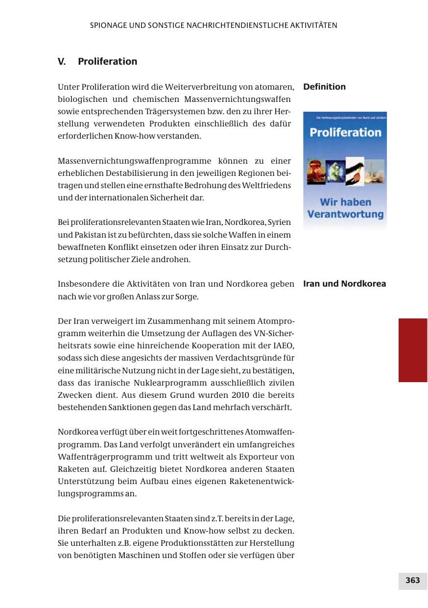 Seite 363 des Verfassungsschutzbericht 2010 Bund