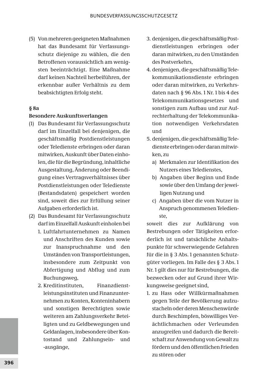 Seite 396 des Verfassungsschutzbericht 2010 Bund