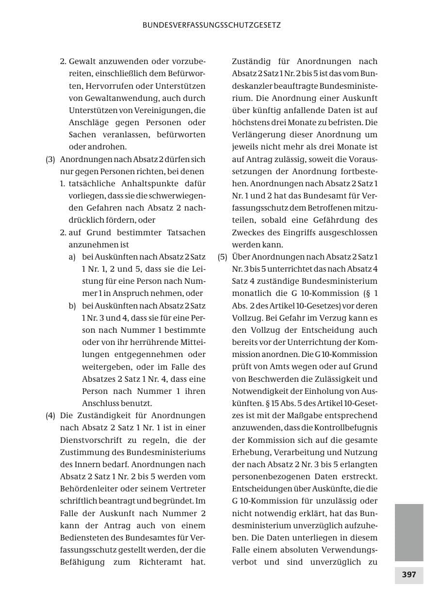 Seite 397 des Verfassungsschutzbericht 2010 Bund