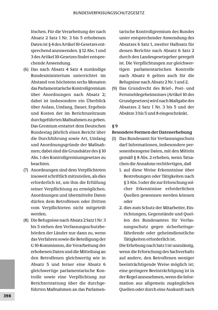 Seite 398 des Verfassungsschutzbericht 2010 Bund
