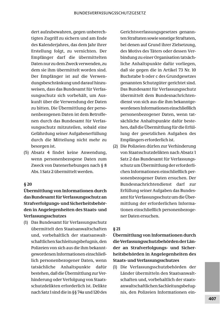 Seite 407 des Verfassungsschutzbericht 2010 Bund