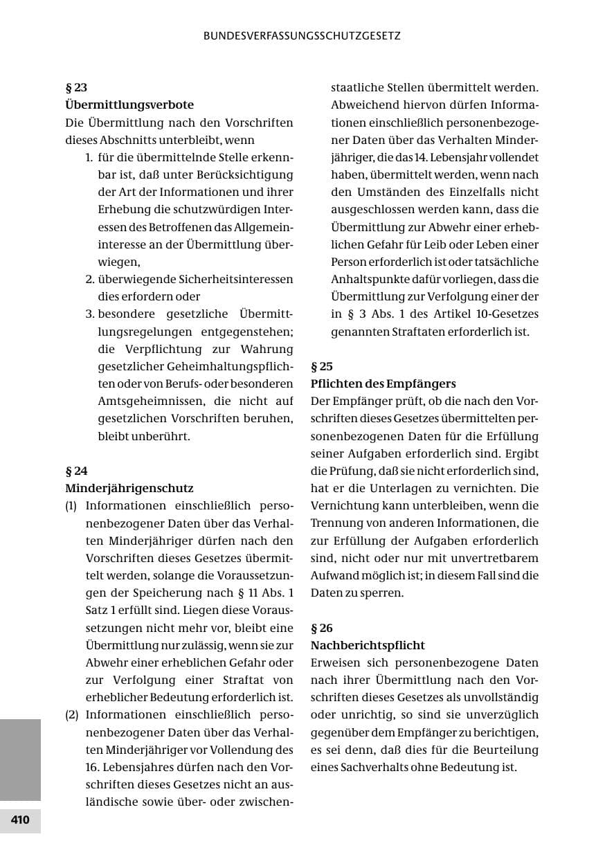 Seite 410 des Verfassungsschutzbericht 2010 Bund