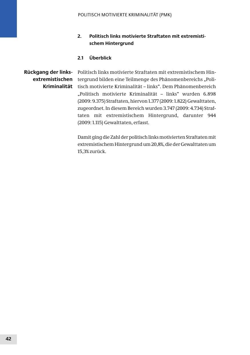 Seite 42 des Verfassungsschutzbericht 2010 Bund