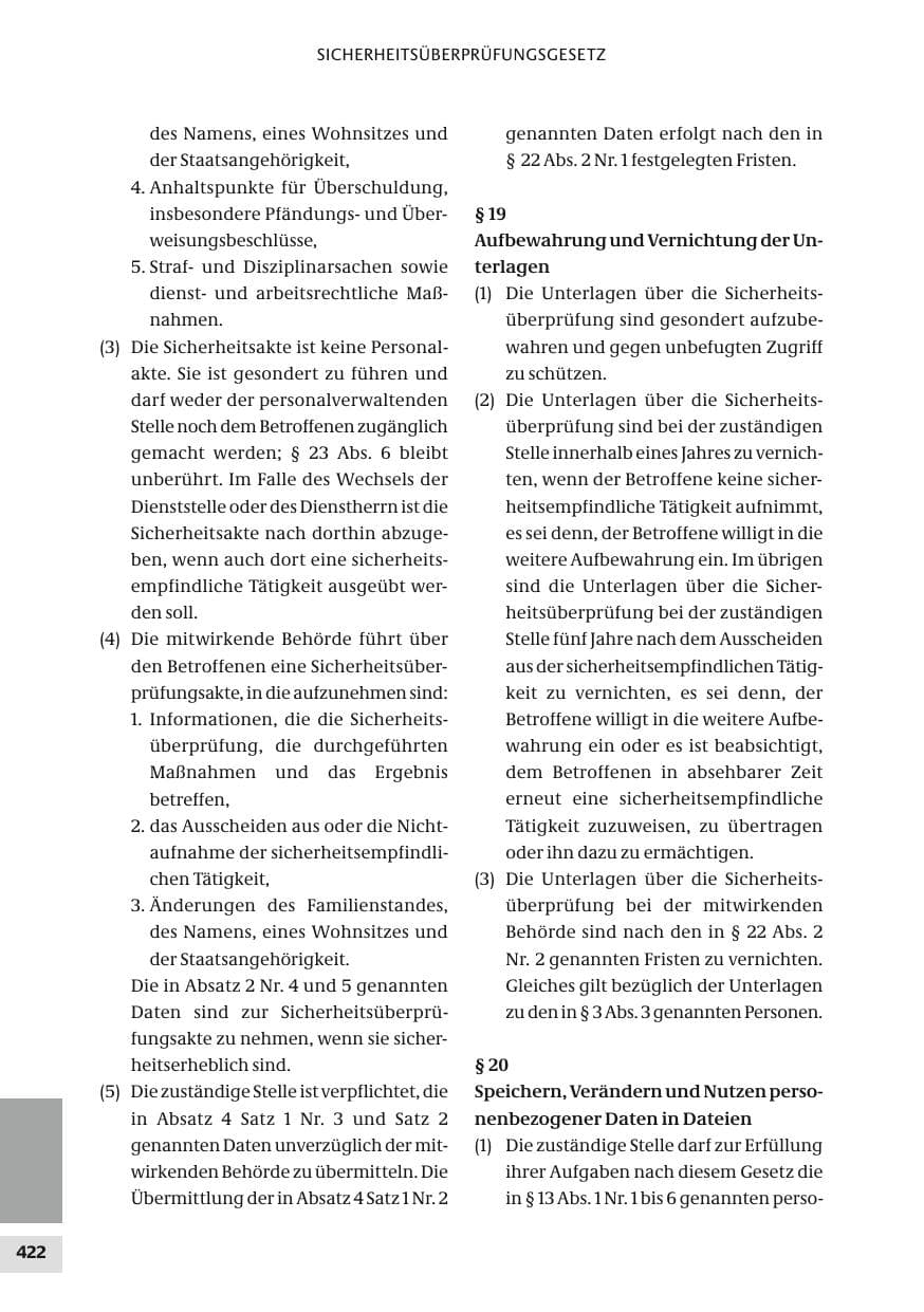 Seite 422 des Verfassungsschutzbericht 2010 Bund