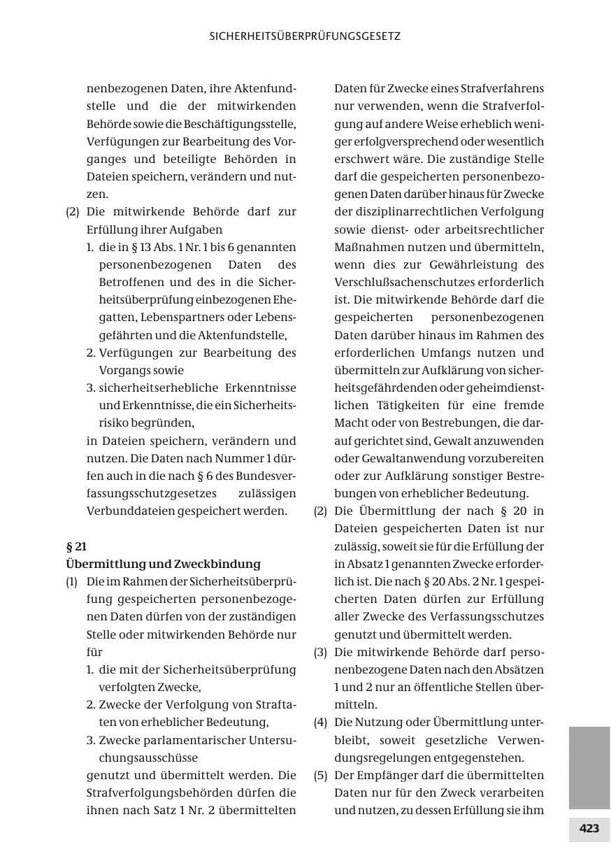 Seite 423 des Verfassungsschutzbericht 2010 Bund