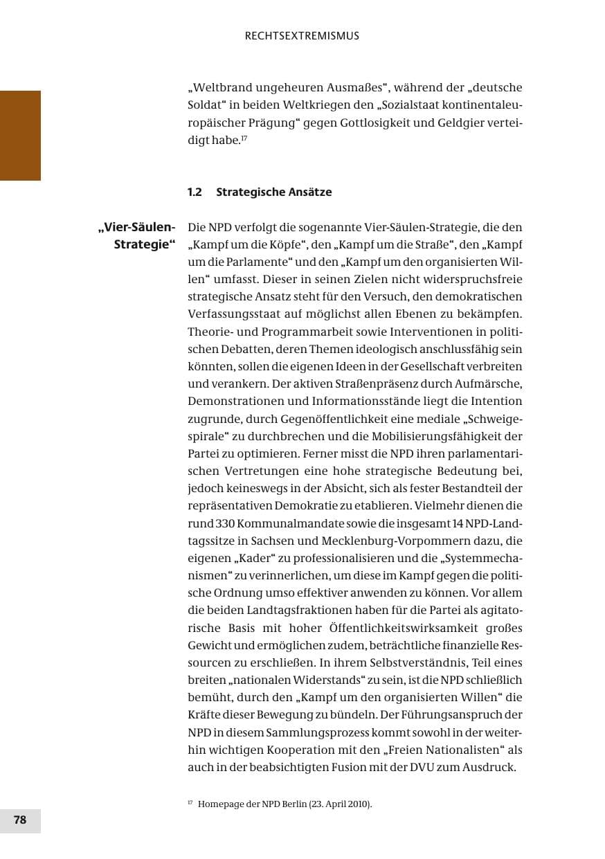 Seite 78 des Verfassungsschutzbericht 2010 Bund