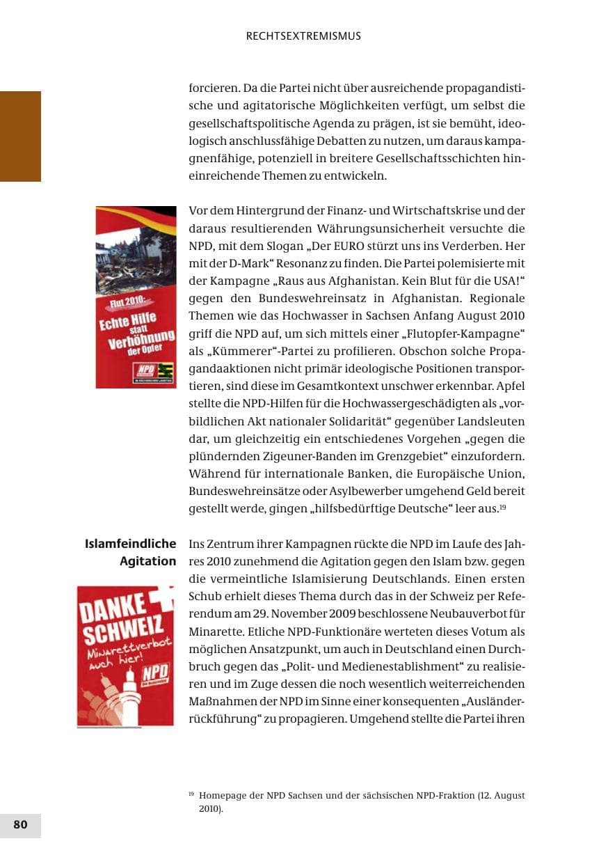 Seite 80 des Verfassungsschutzbericht 2010 Bund