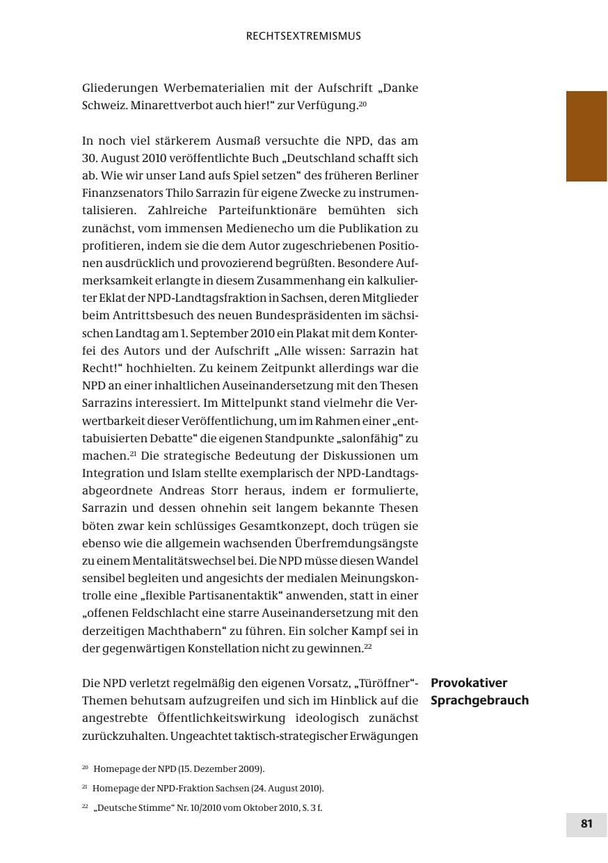 Seite 81 des Verfassungsschutzbericht 2010 Bund