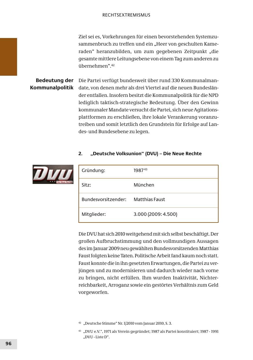 Seite 96 des Verfassungsschutzbericht 2010 Bund