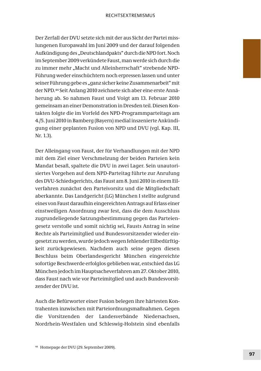Seite 97 des Verfassungsschutzbericht 2010 Bund