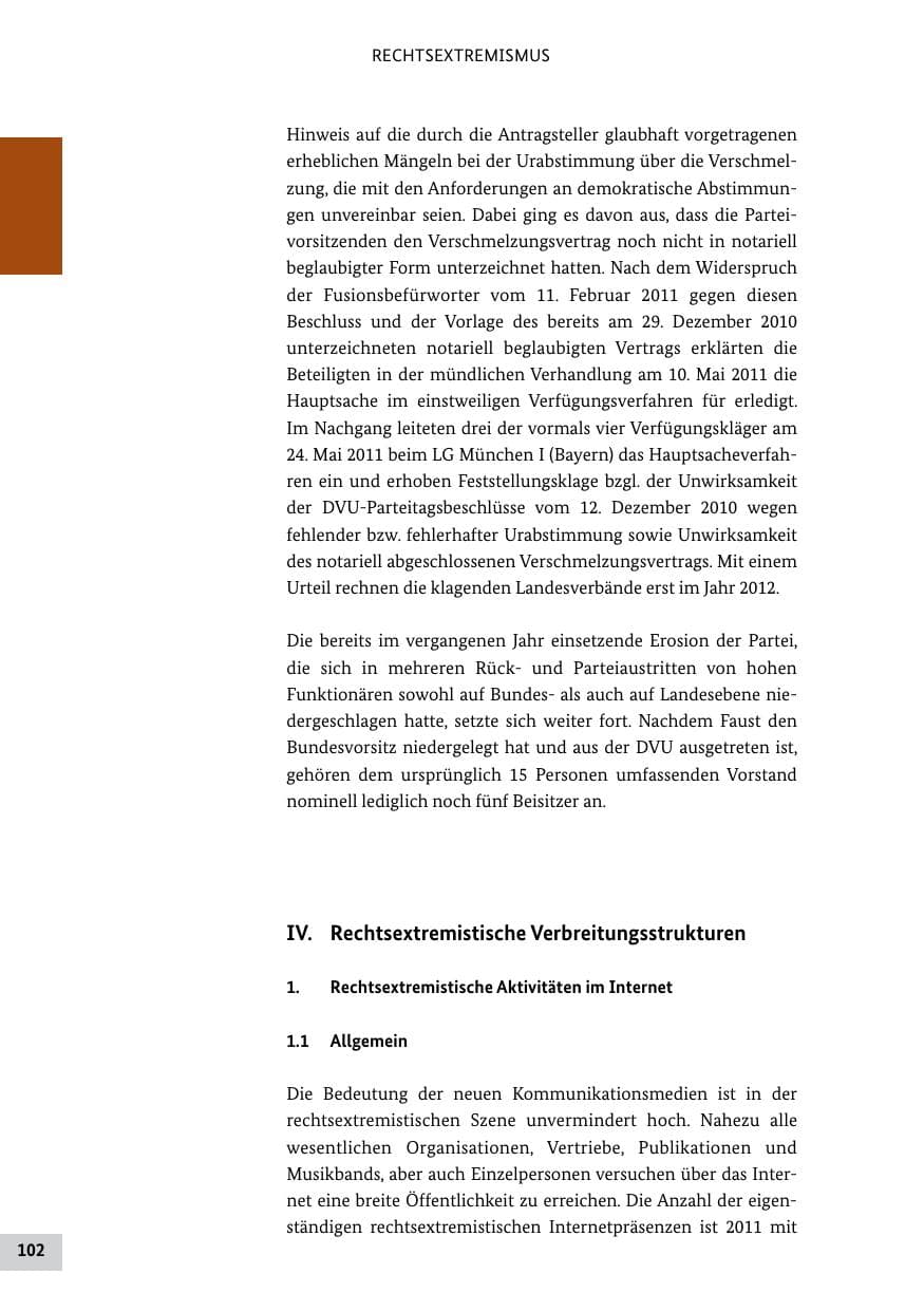 Seite 101 des Verfassungsschutzbericht 2011 Bund