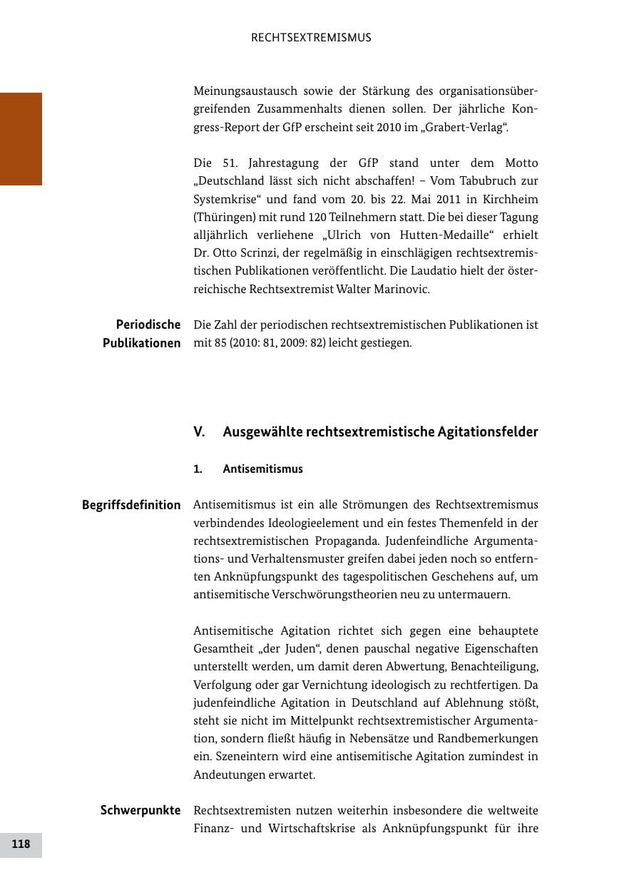 Seite 117 des Verfassungsschutzbericht 2011 Bund
