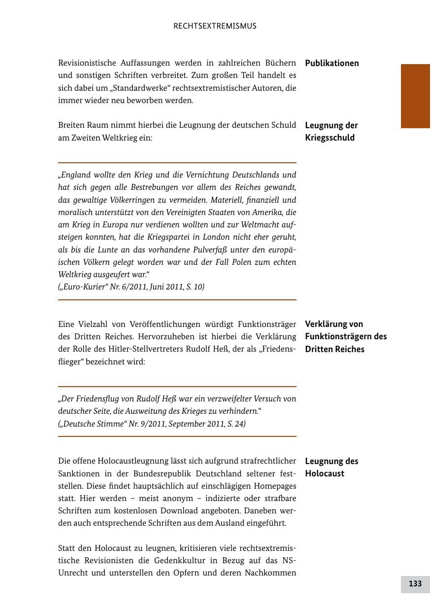 Seite 132 des Verfassungsschutzbericht 2011 Bund