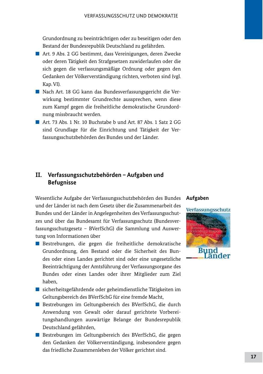 Seite 16 des Verfassungsschutzbericht 2011 Bund