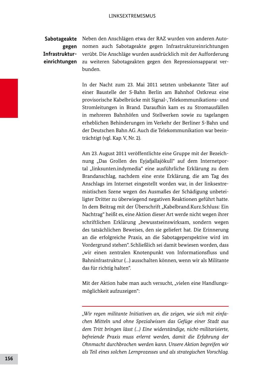 Seite 155 des Verfassungsschutzbericht 2011 Bund