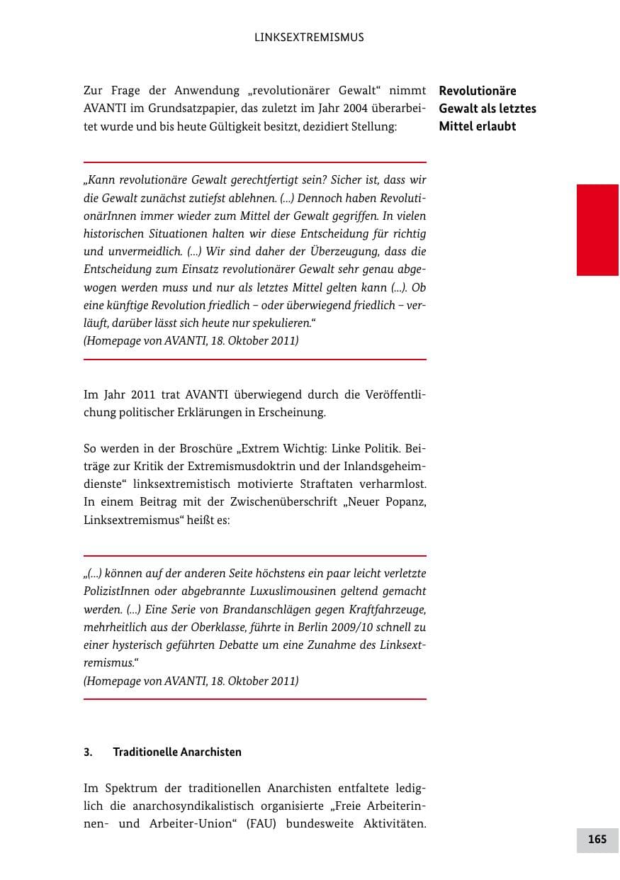 Seite 164 des Verfassungsschutzbericht 2011 Bund