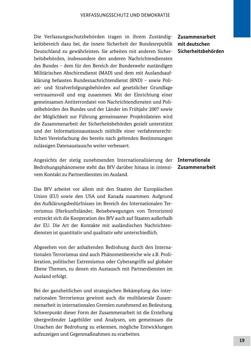 Seite 18 des Verfassungsschutzbericht 2011 Bund