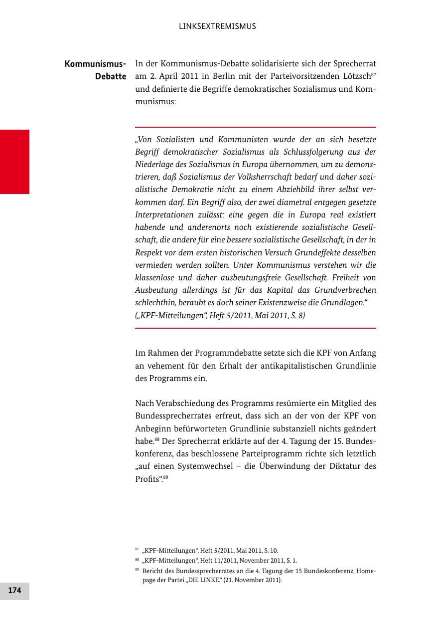 Seite 173 des Verfassungsschutzbericht 2011 Bund