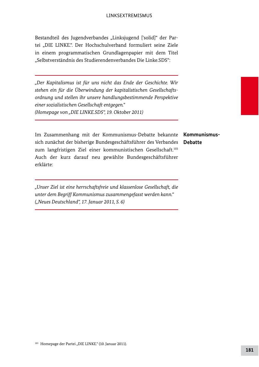 Seite 180 des Verfassungsschutzbericht 2011 Bund