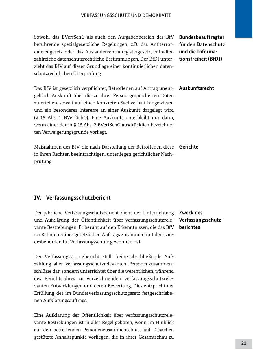 Seite 20 des Verfassungsschutzbericht 2011 Bund
