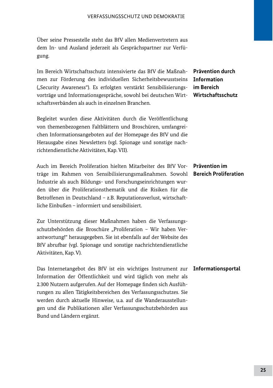 Seite 24 des Verfassungsschutzbericht 2011 Bund
