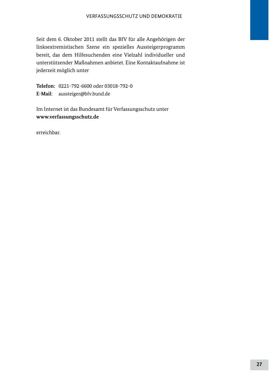Seite 26 des Verfassungsschutzbericht 2011 Bund