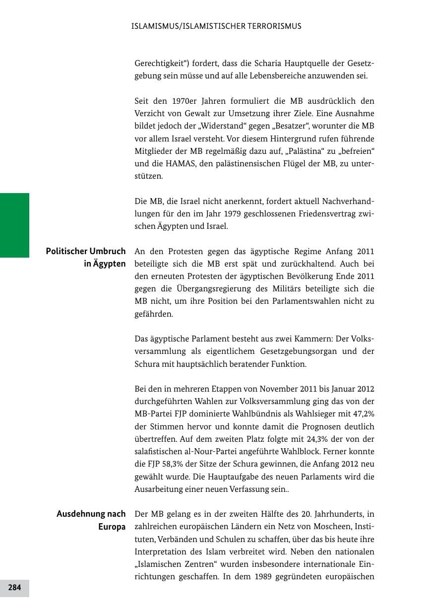Seite 283 des Verfassungsschutzbericht 2011 Bund