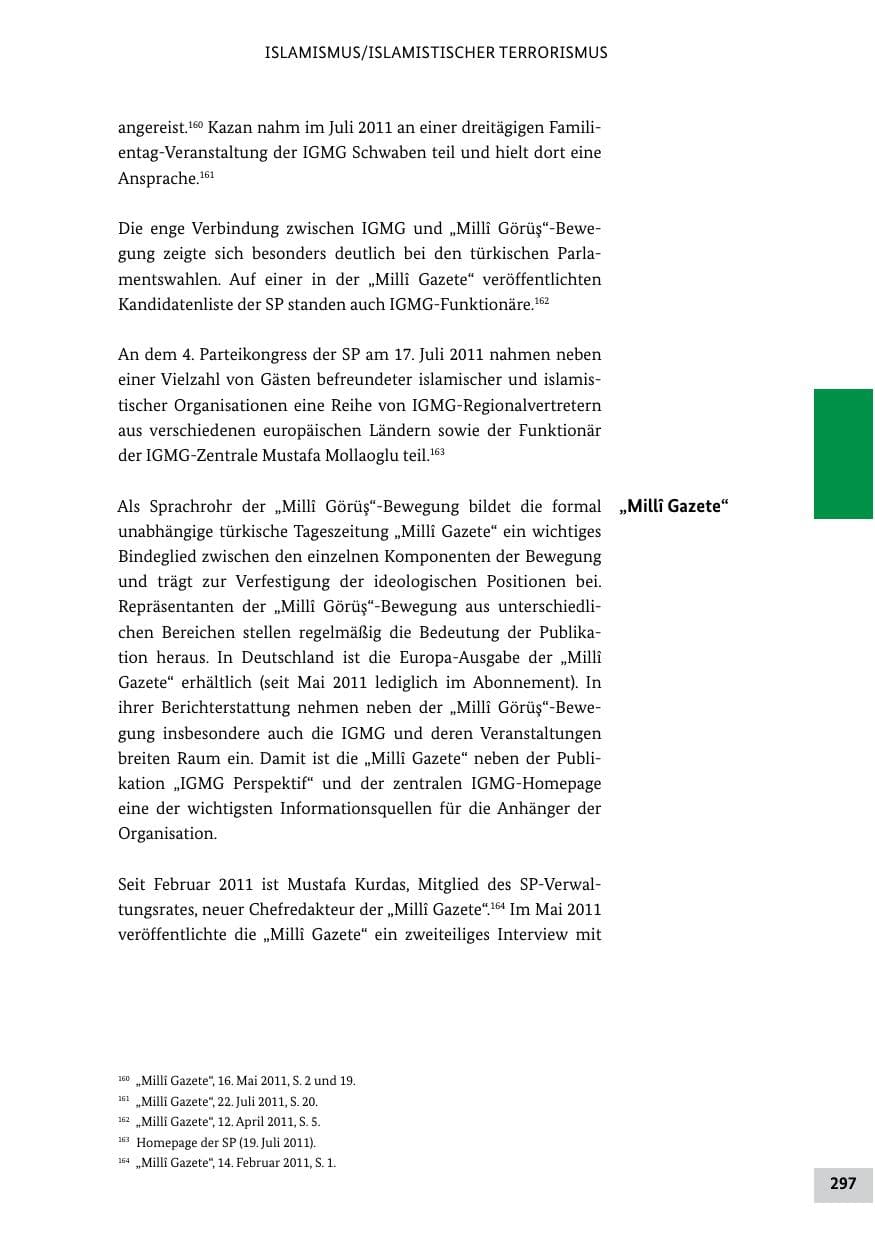Seite 296 des Verfassungsschutzbericht 2011 Bund