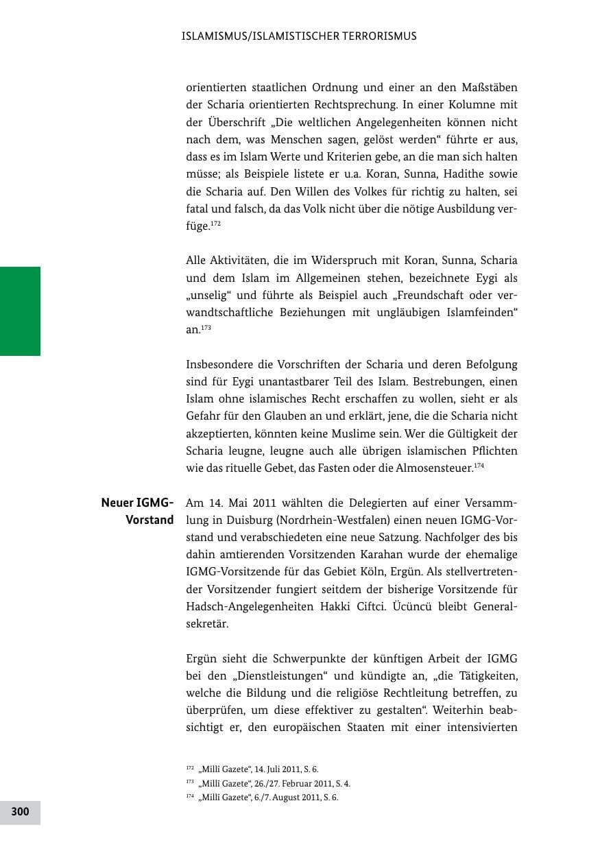 Seite 299 des Verfassungsschutzbericht 2011 Bund
