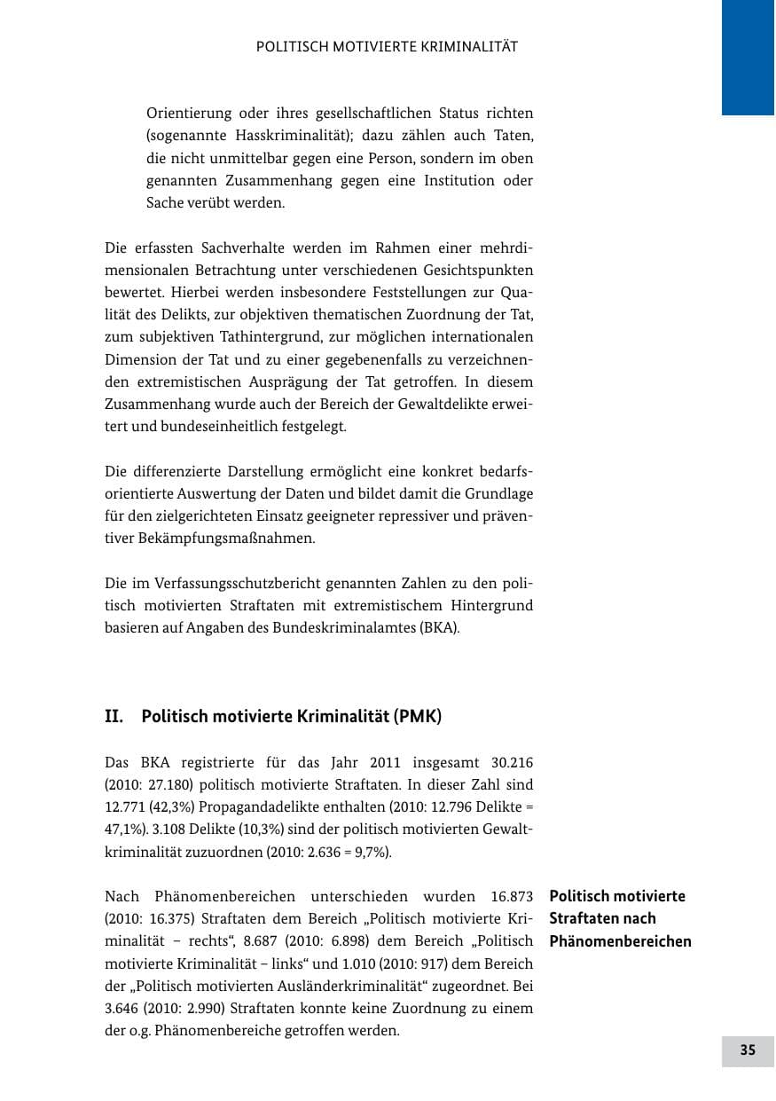 Seite 34 des Verfassungsschutzbericht 2011 Bund