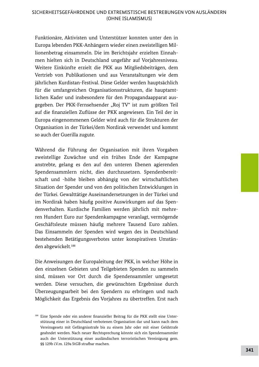 Seite 340 des Verfassungsschutzbericht 2011 Bund