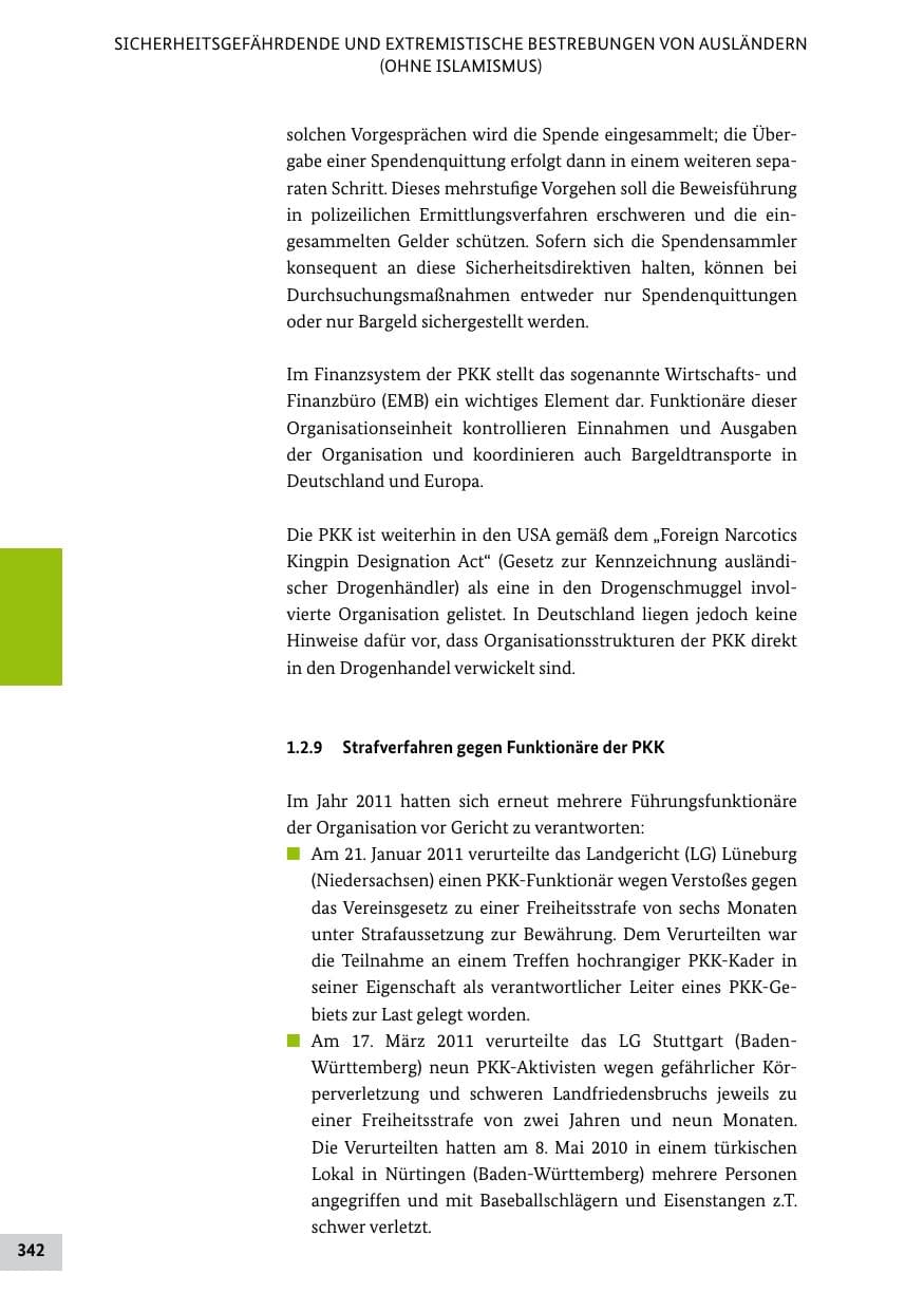 Seite 341 des Verfassungsschutzbericht 2011 Bund