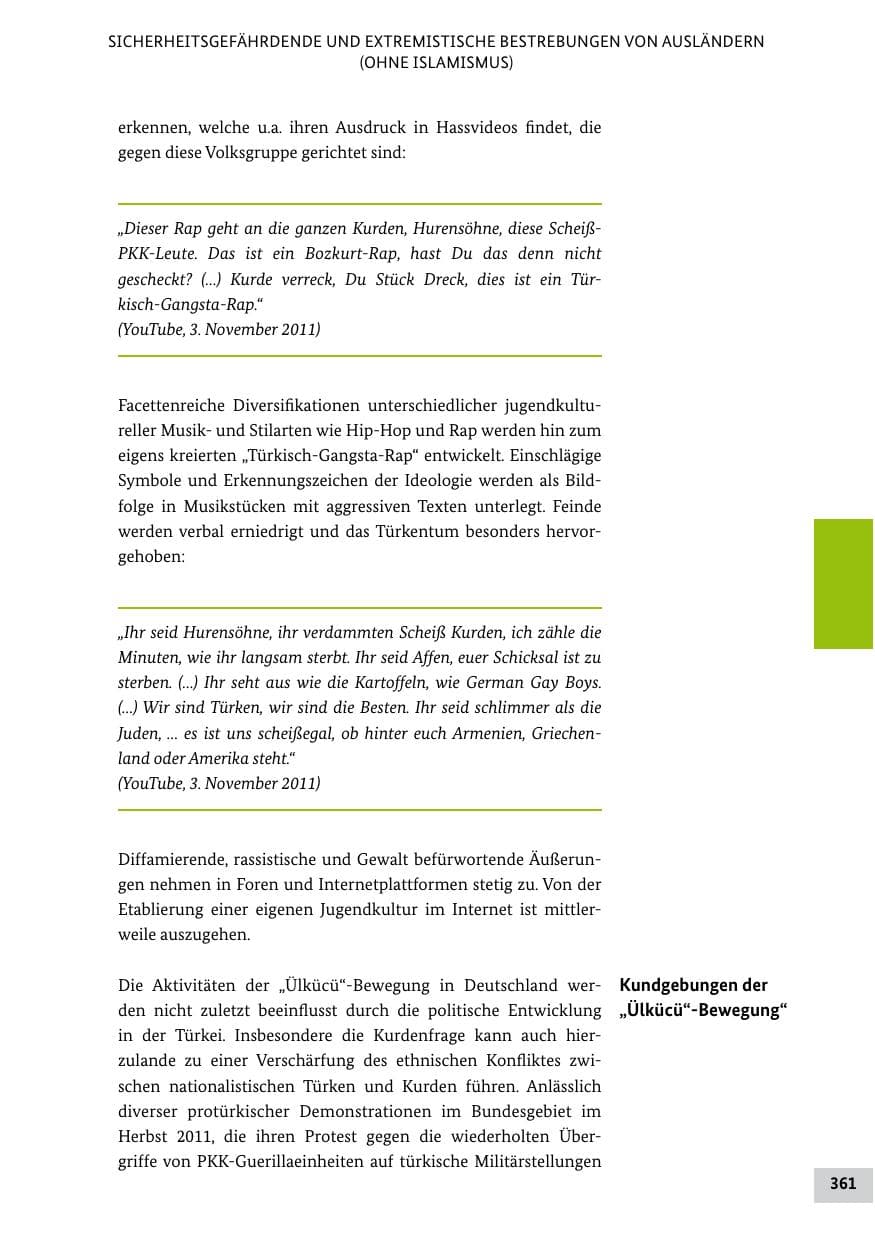 Seite 360 des Verfassungsschutzbericht 2011 Bund